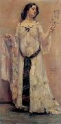 Lovis Corinth, Portrait of Charlotte Berend-Corinth in a white dress